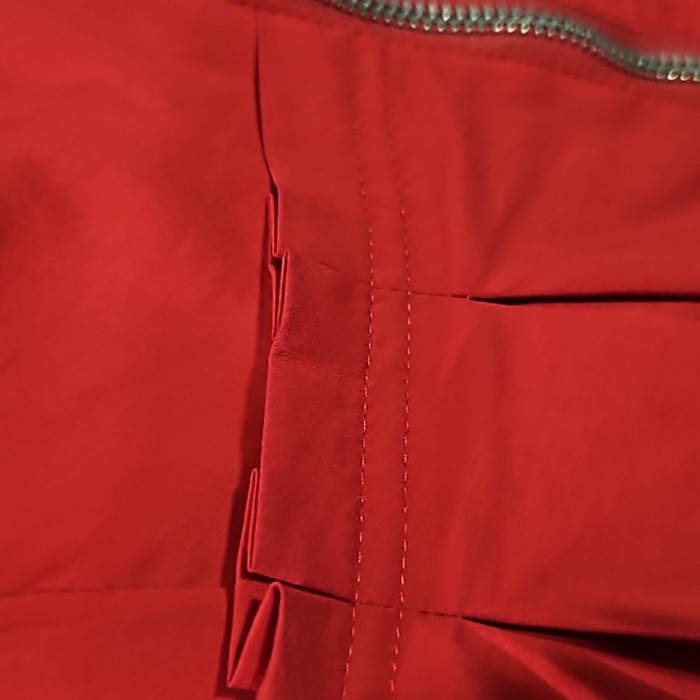 BCBGeneration Little Red Coctail Dress Cutouts Exposed Zipper Size 10 - Picture 9 of 17